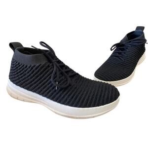 FitFlop Uberknit Slip-On High Top Sneaker Stretch Knit Black Womens Size 6.5